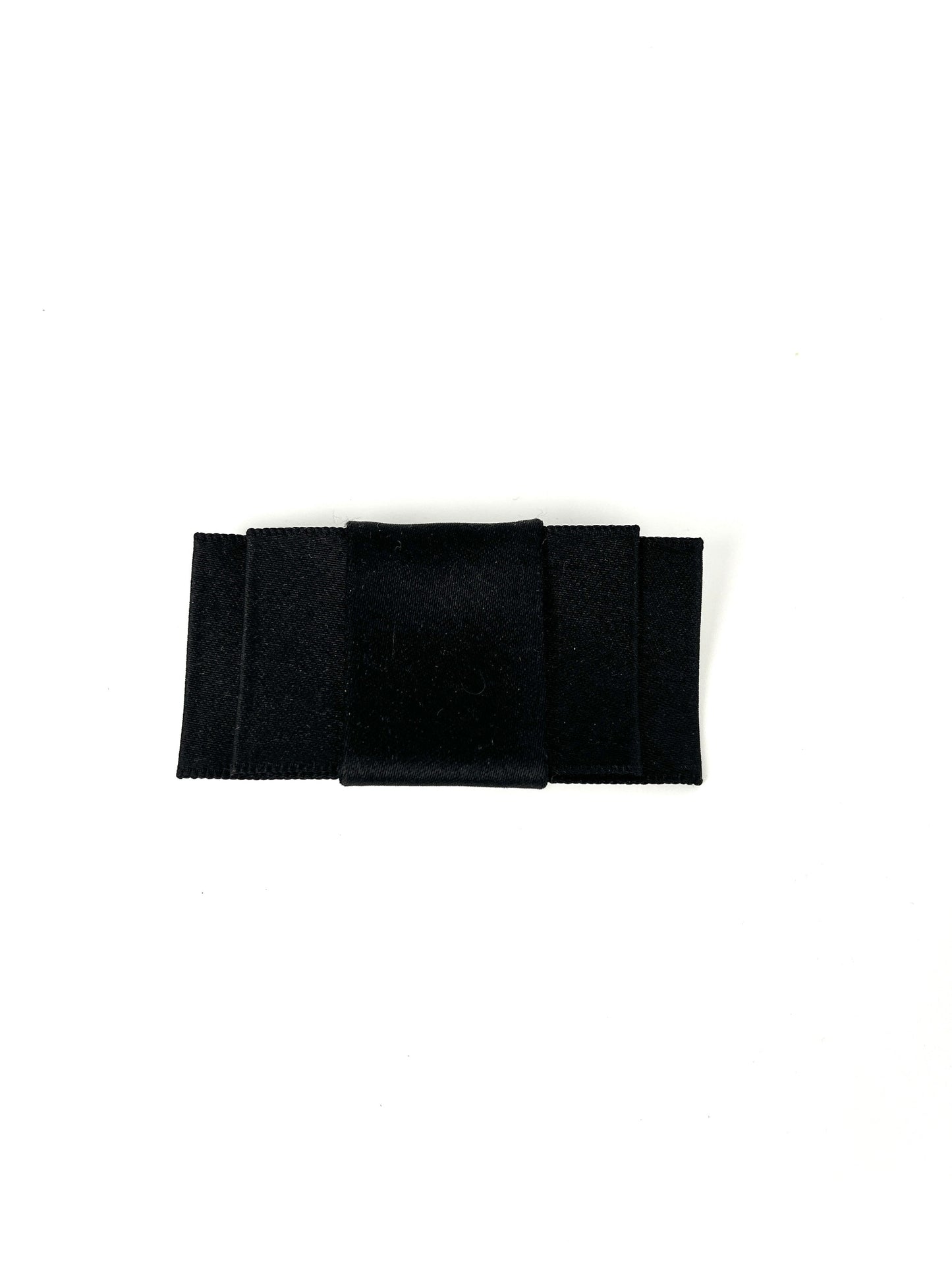 Chanel Bow Black Satin Silk Brooch Pin