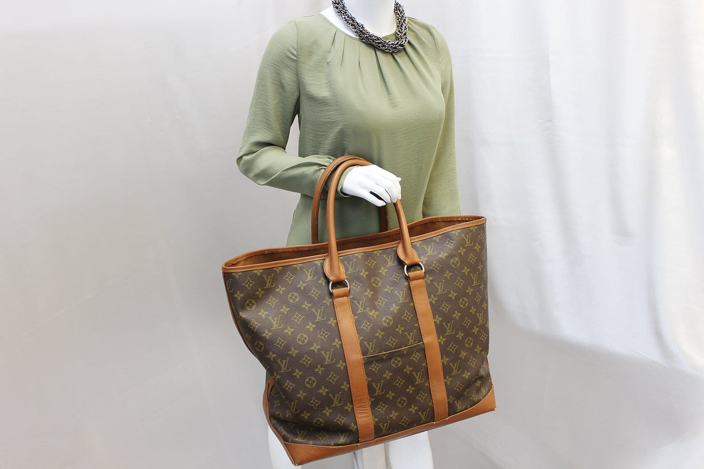Louis Sac Weekend Gm Tote Canvas Monogram Tote Bag