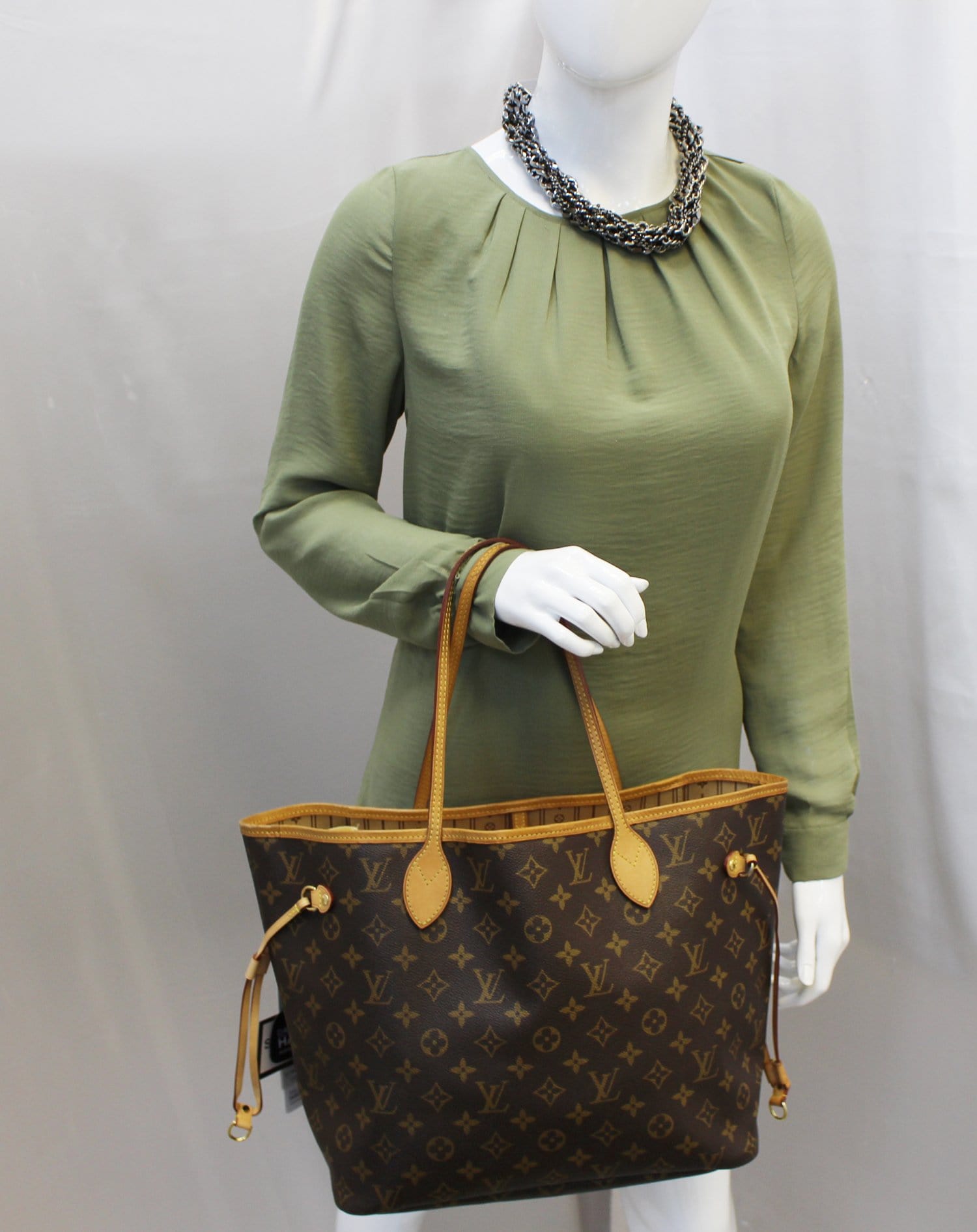 Louis Neverfull Mm Shoulder Bag Canvas Monogram