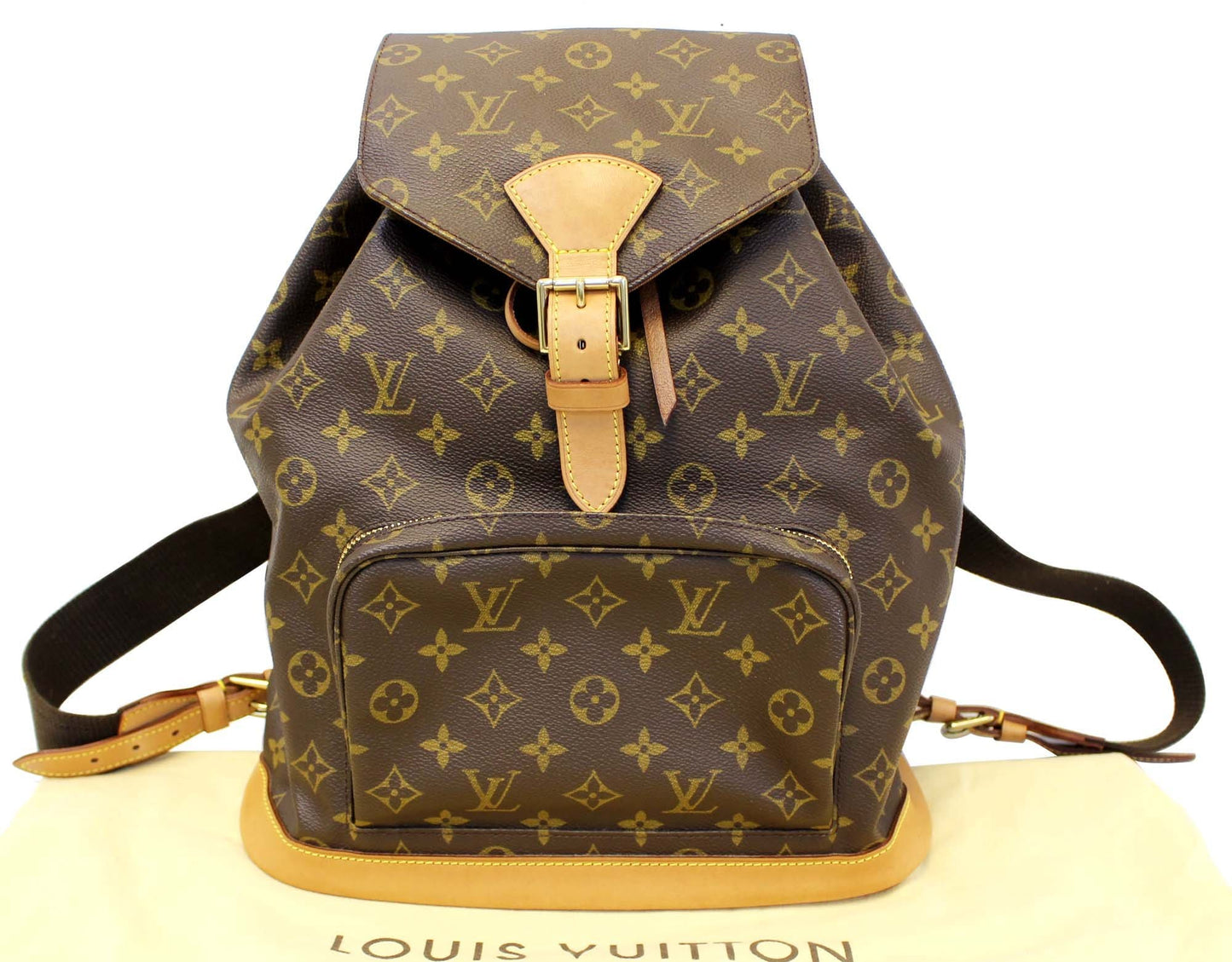 Louis Backpack Bag Montsouris Gm Monogram Brown