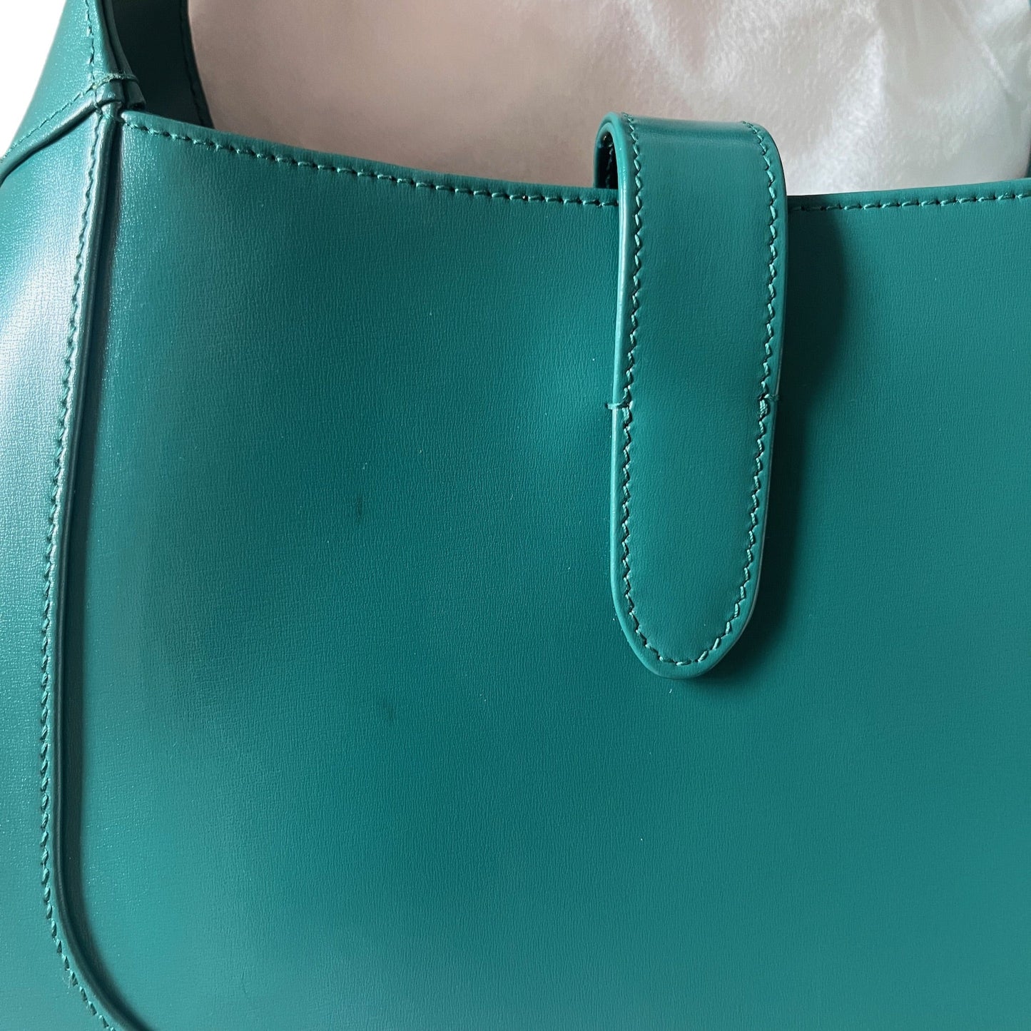 Gucci Jackie Adjustable Strap Leather Green Small Handbag Strap 2