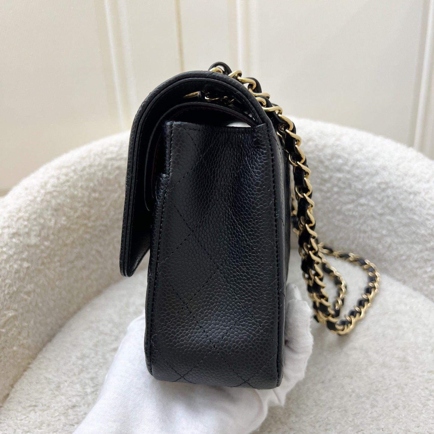 Chanel Medium Classic Flap CF in Black Caviar and GHW (Model: ) Accessory