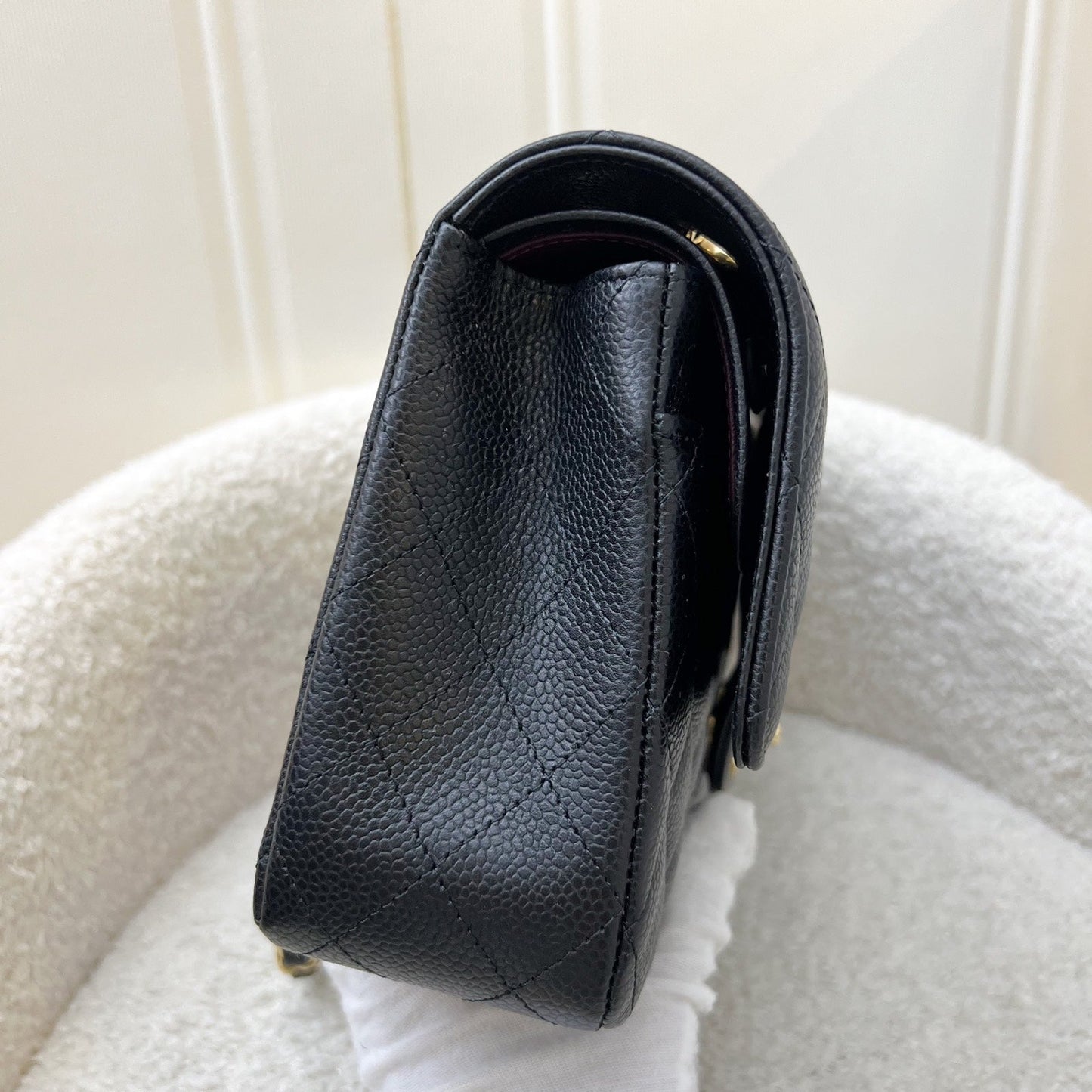 Chanel Medium Classic Flap CF in Black Caviar and GHW (Model: ) Accessory