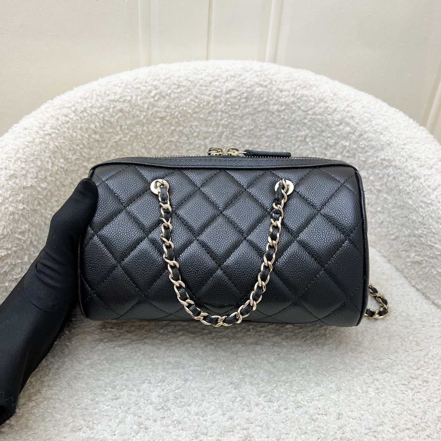 Chanel [Local Full Set - Oct 2025] / Bowling in Black Caviar and LGHW (Model: ) Accessory
