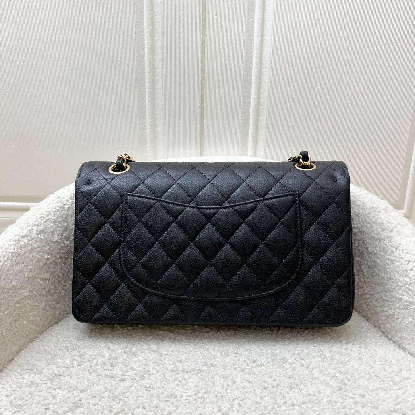Chanel Medium Classic Flap CF in Black Caviar and GHW (Model: ) Accessory