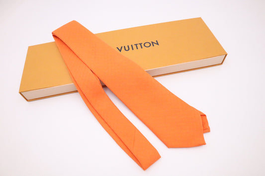 Louis Vuitton Tie Silk Orange Handbag
