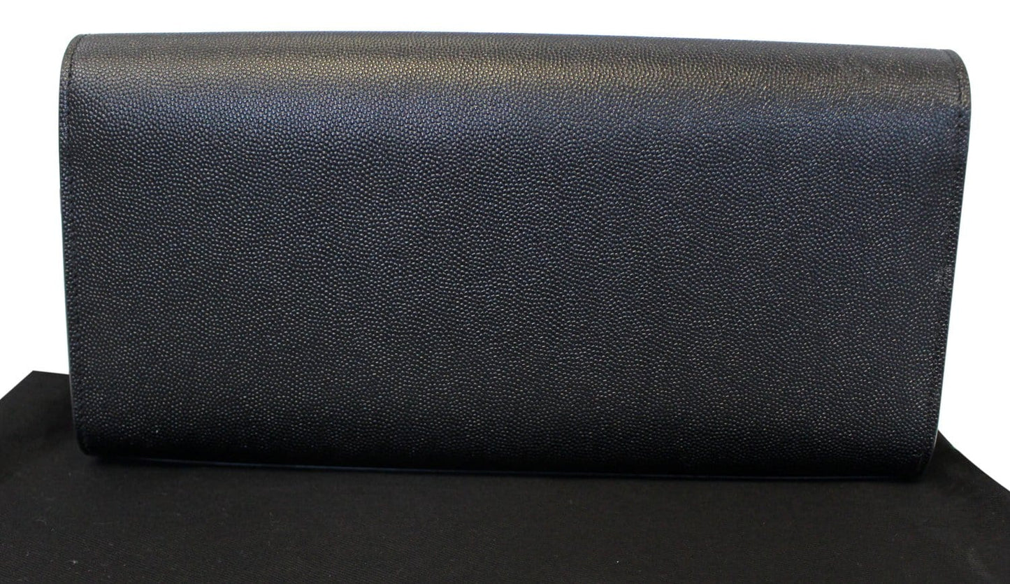 YSL Saint Laurent Saint Kate Clutch Leather Black Clutch Bag Clutch E4556
