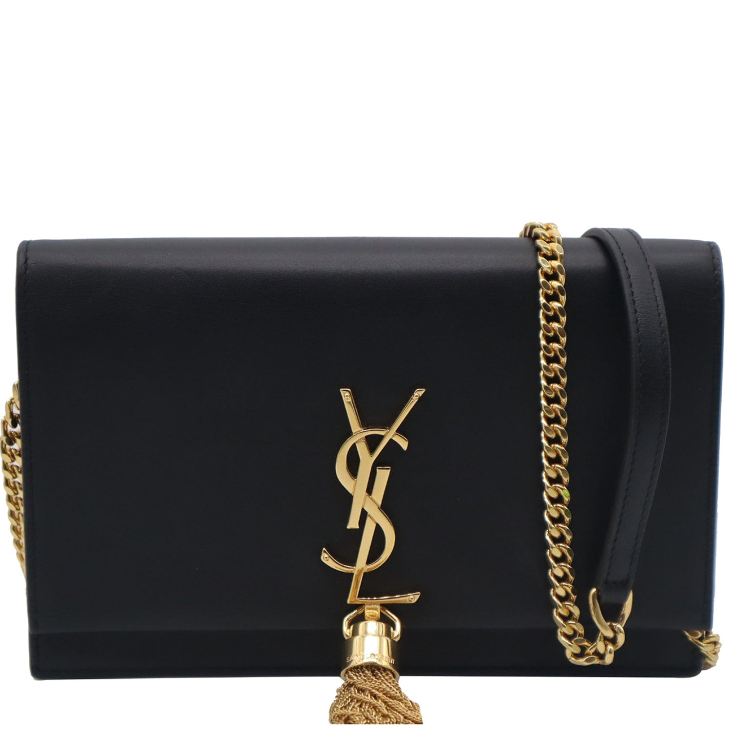 YSL Saint Laurent Saint Kate Tassel Crossbody Bag Leather Black Bag Black