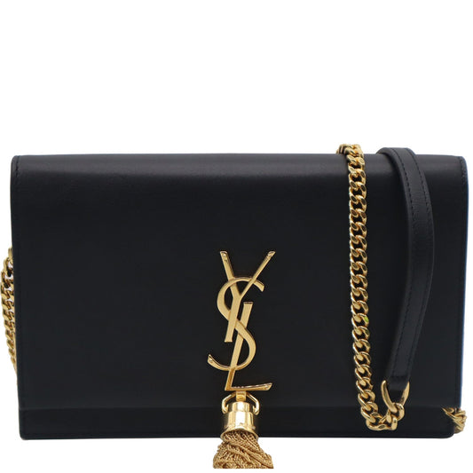 YSL Saint Laurent Saint Kate Tassel Crossbody Bag Leather Black Bag Black