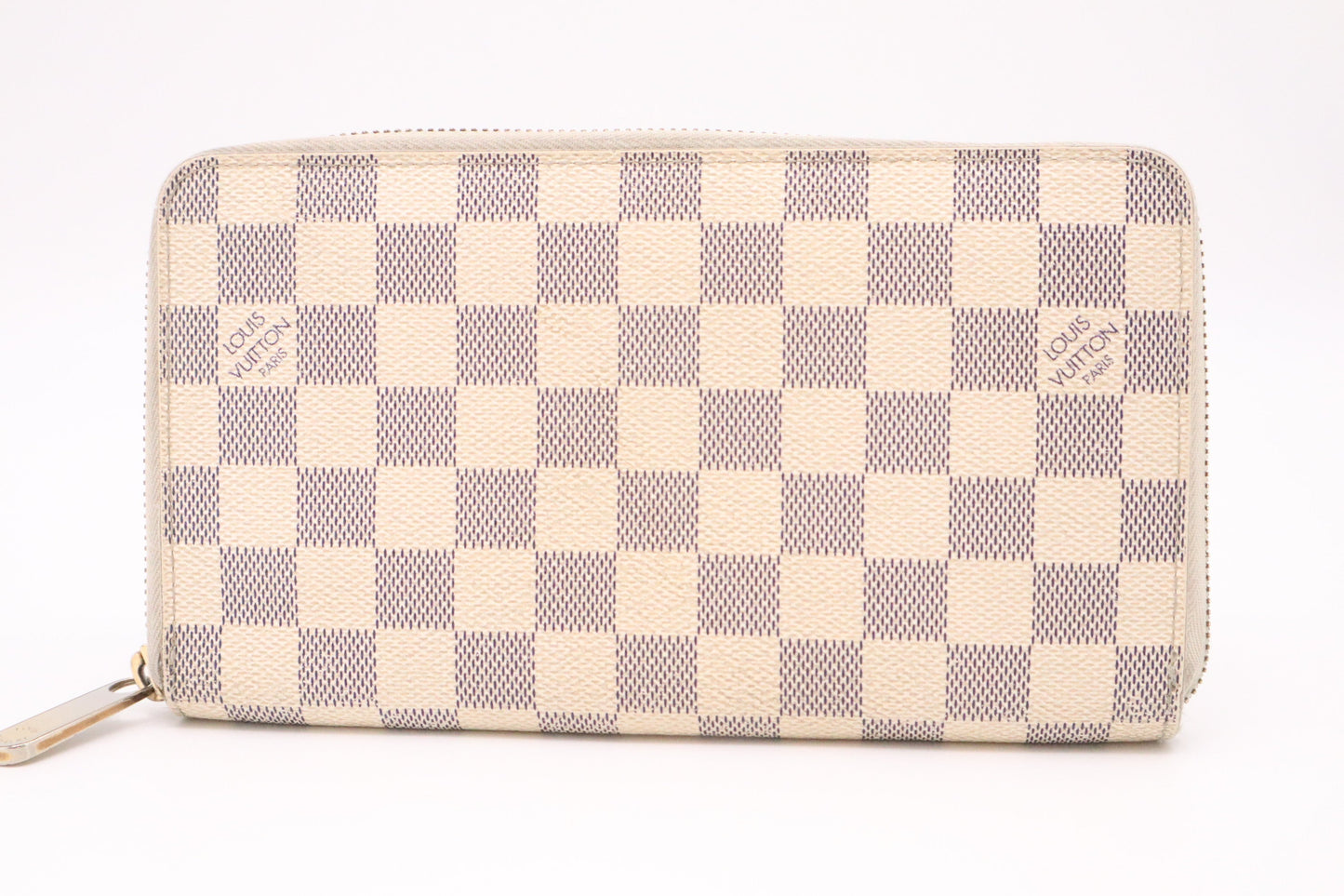 Louis Vuitton Zippy Organizer Azur Damier Canvas Handbag