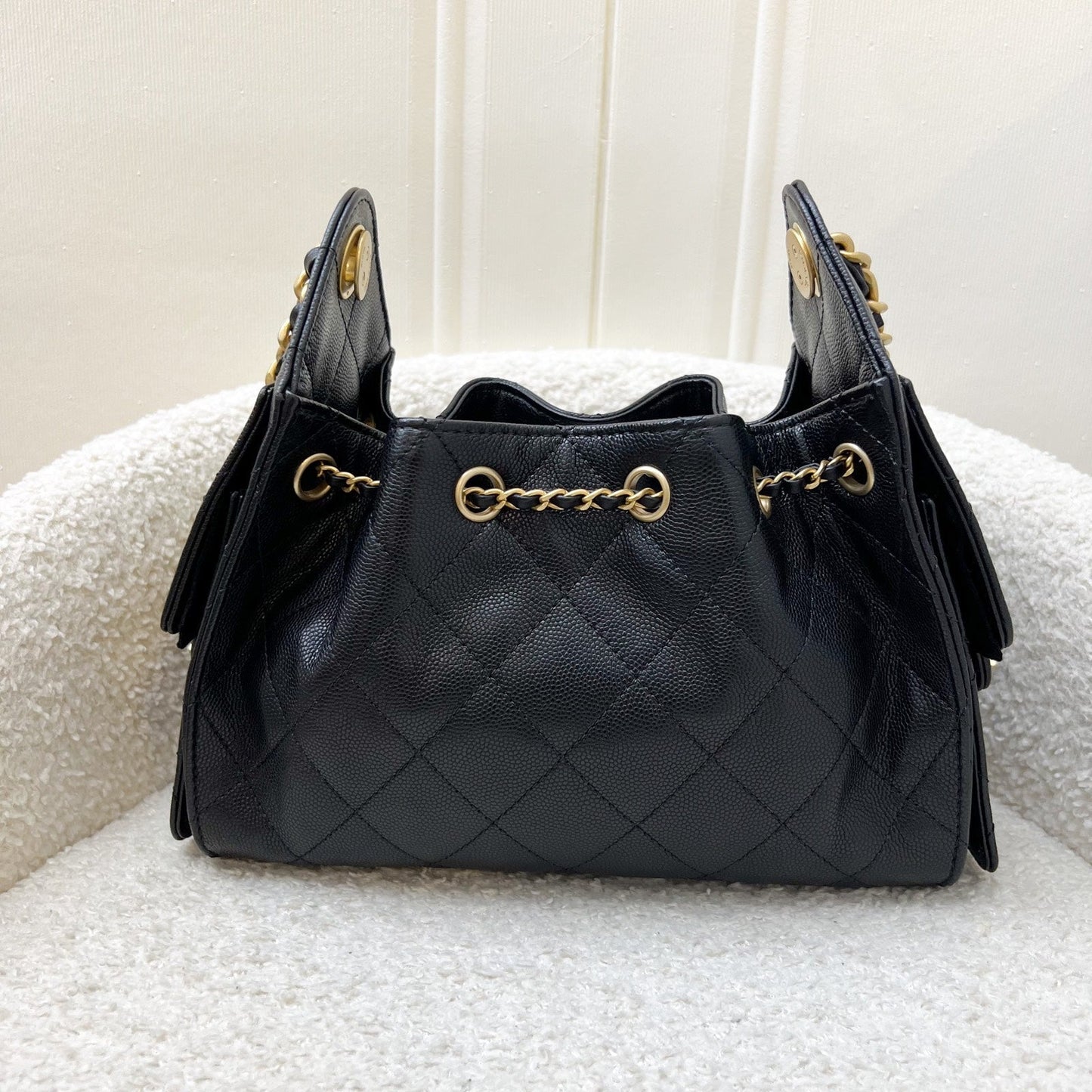 Chanel 25 Mini Hobo Bag in Black Caviar and AGHW (Model: )