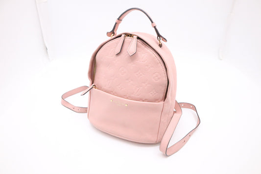 Louis Vuitton Sorbonne Backpack Pink Leather Empreinte