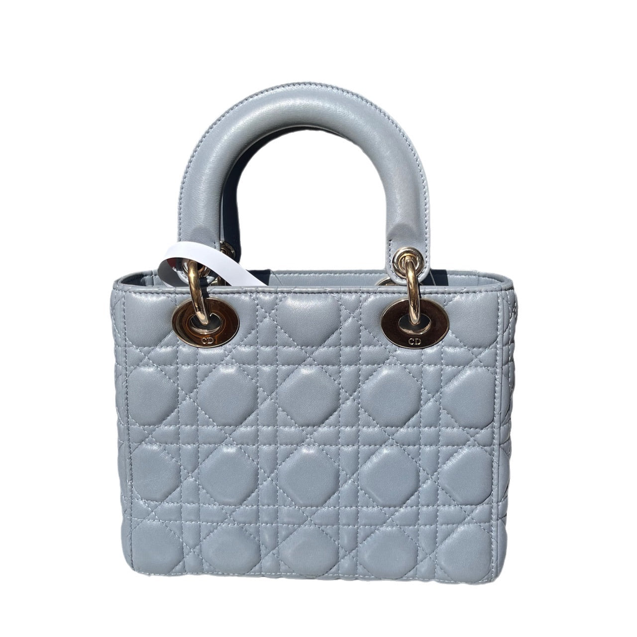 Dior Lady My Abc Lambskin Cannage With Strap Leather Blue Travel Bag