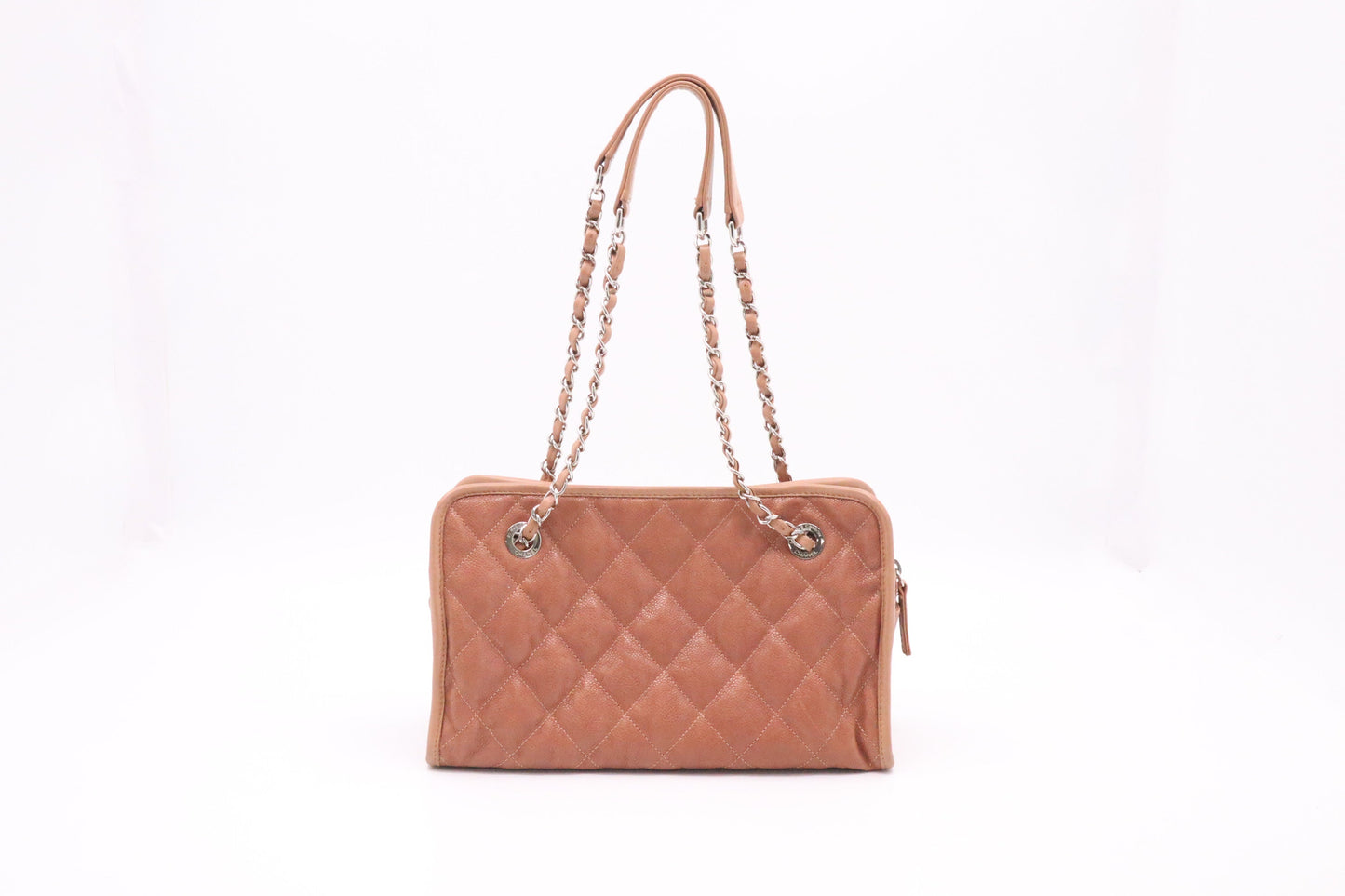 Chanel French Riviera Caviar MatelassÃ© Brown Leather Shoulder Bag