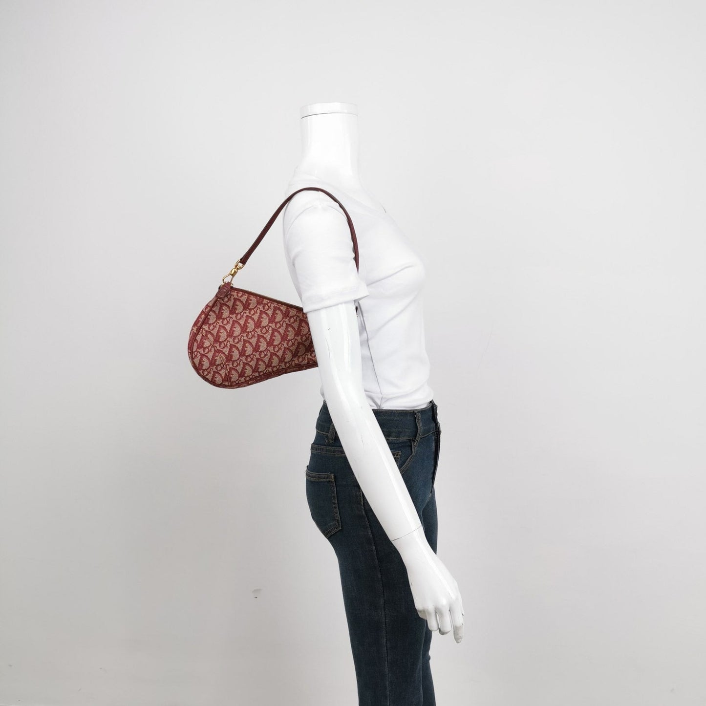 Dior Trotter Saddle Bag Burgundy Oblique Red Mini Travel Bag