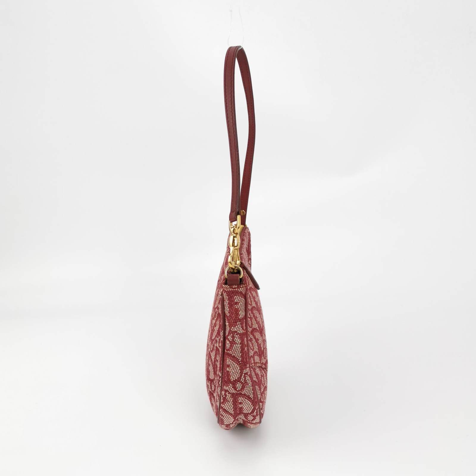 Dior Trotter Saddle Bag Burgundy Oblique Red Mini Travel Bag