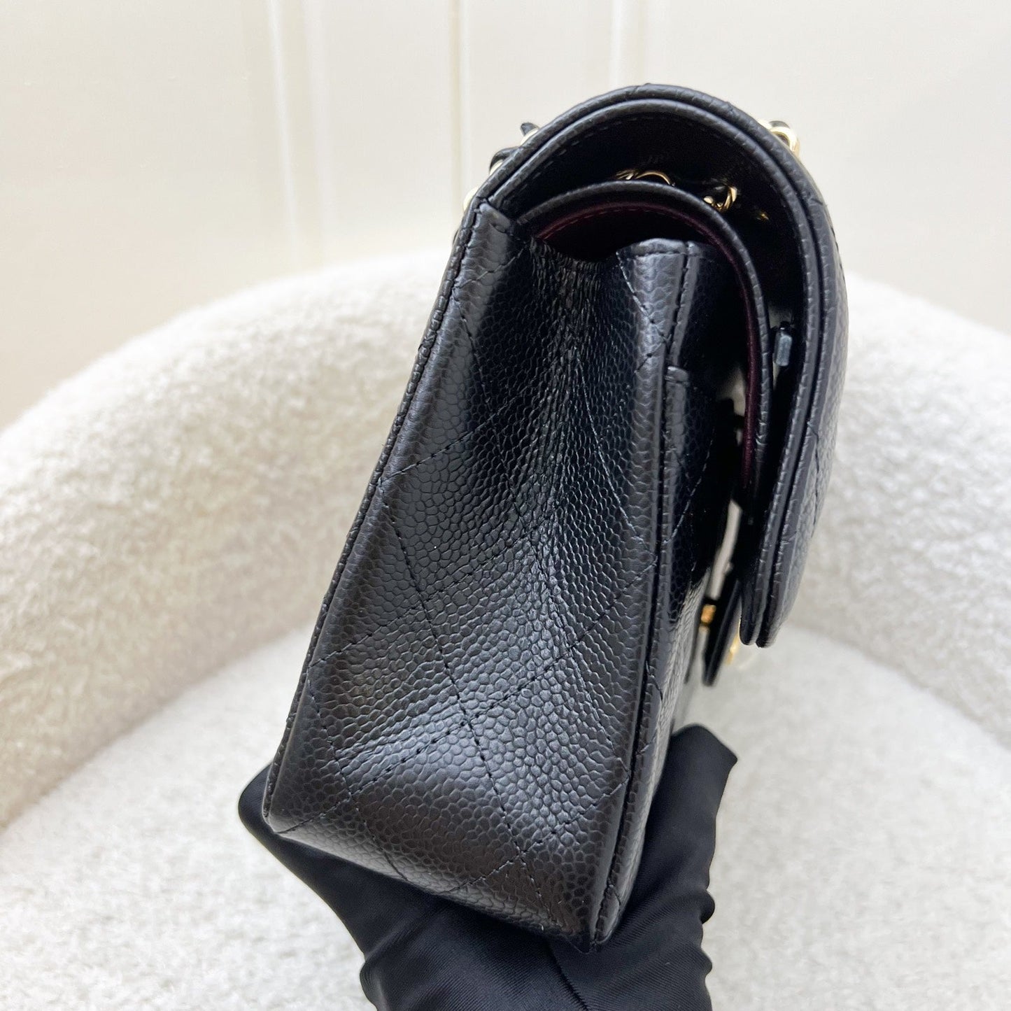 Chanel [Brand New - Full Set - May 2022] Small Classic Flap CF in Black Caviar and GHW (Model: ) Accessory