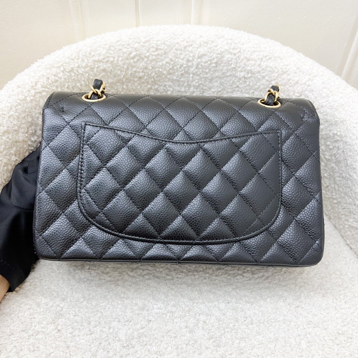 Chanel [Brand New - Full Set - May 2022] Small Classic Flap CF in Black Caviar and GHW (Model: ) Accessory
