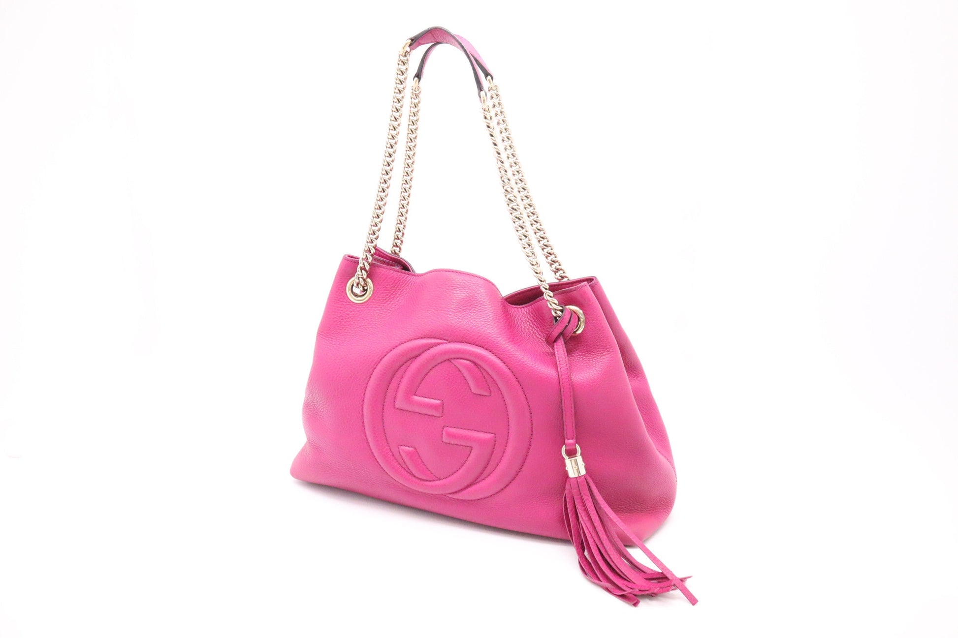 Gucci Soho Leather Pink Chain Shoulder Bag