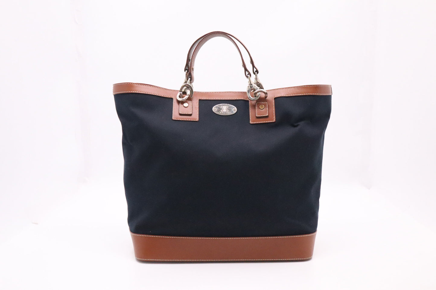 Celine Tote In Handbag Canvas Blue Tote Bag