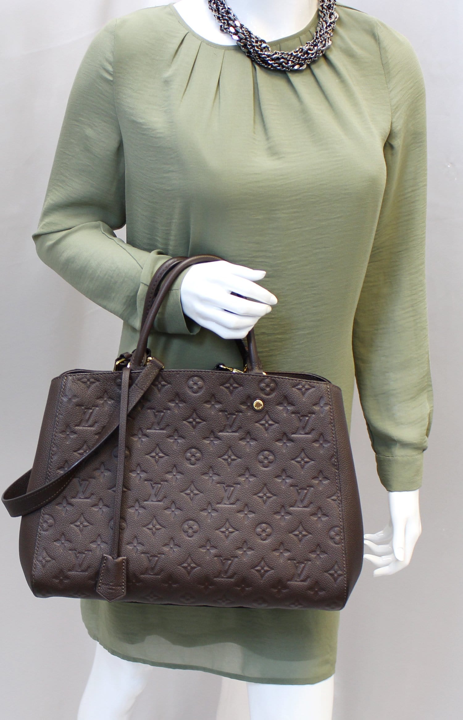 Louis Terre Empreinte Montaigne Gm Shoulder Bag Monogram