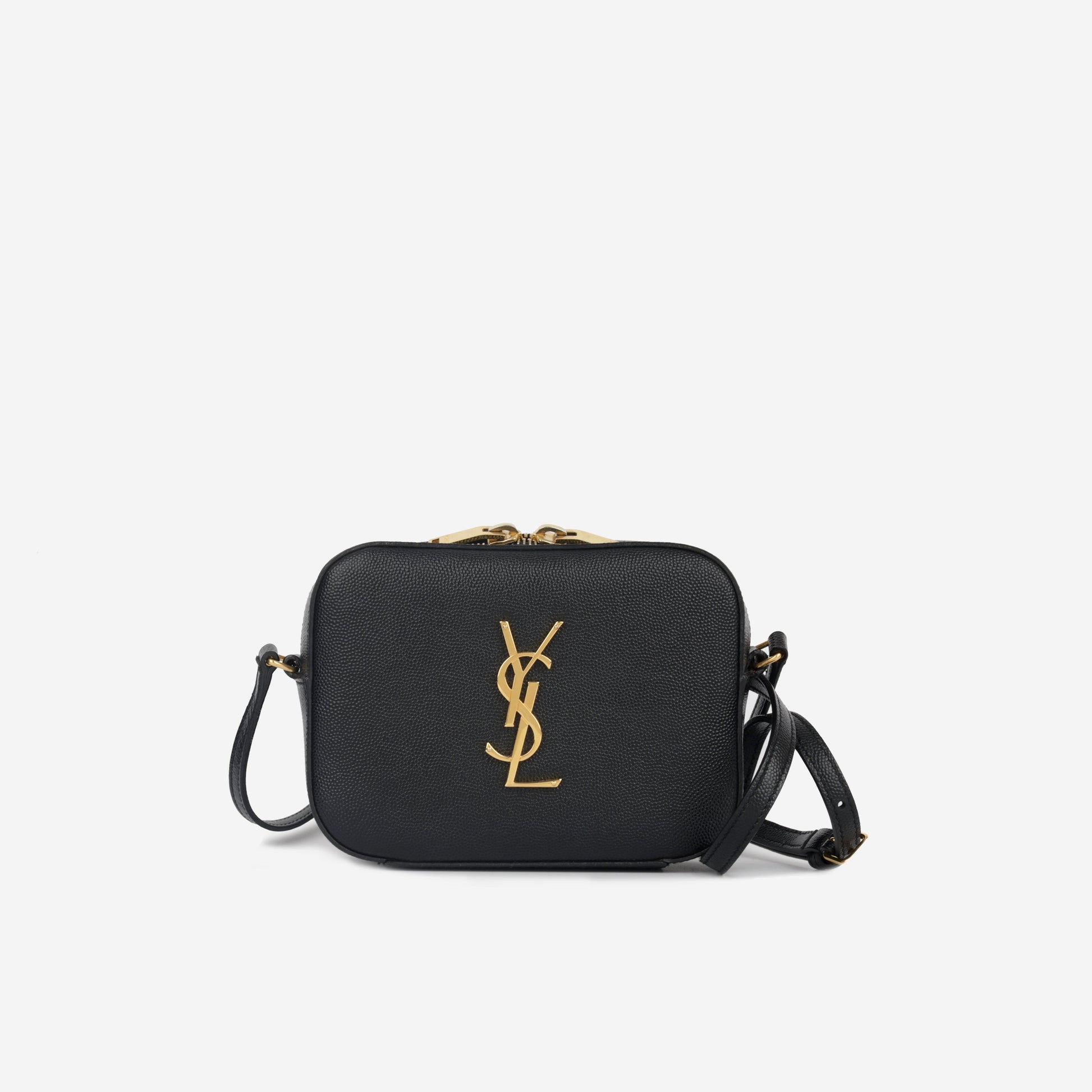 YSL Saint Laurent Camera Case Grained Ghw Crossbody Bag Black Mini