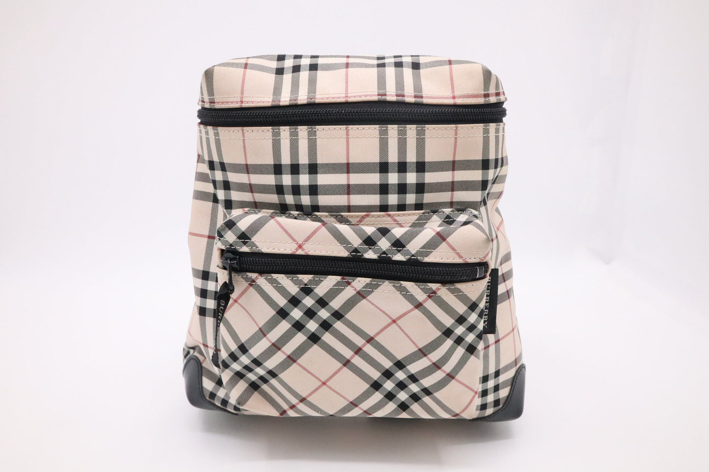 Burberry Backpack In Check Nylon Beige