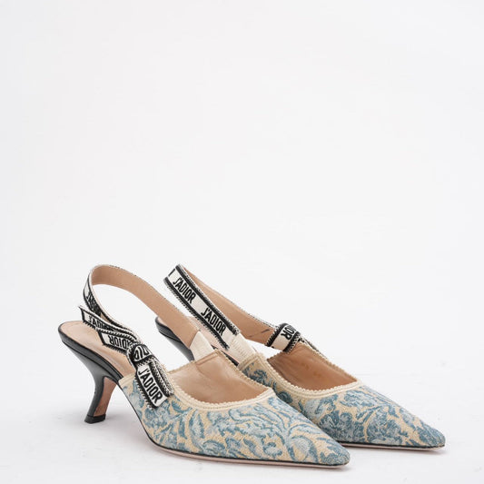Dior Sling Bag Christian J'A Slingback Pump 38 Taille Blue Shoes