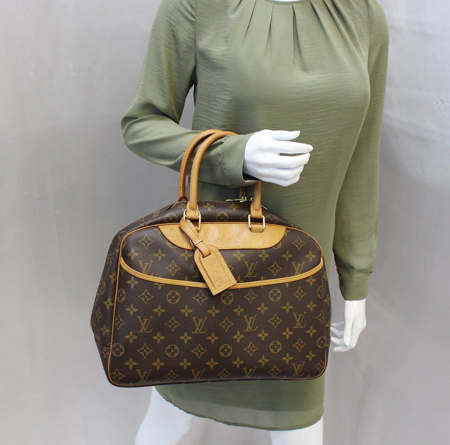Louis Deauville Boston Satchel Bag Monogram Travel Bag