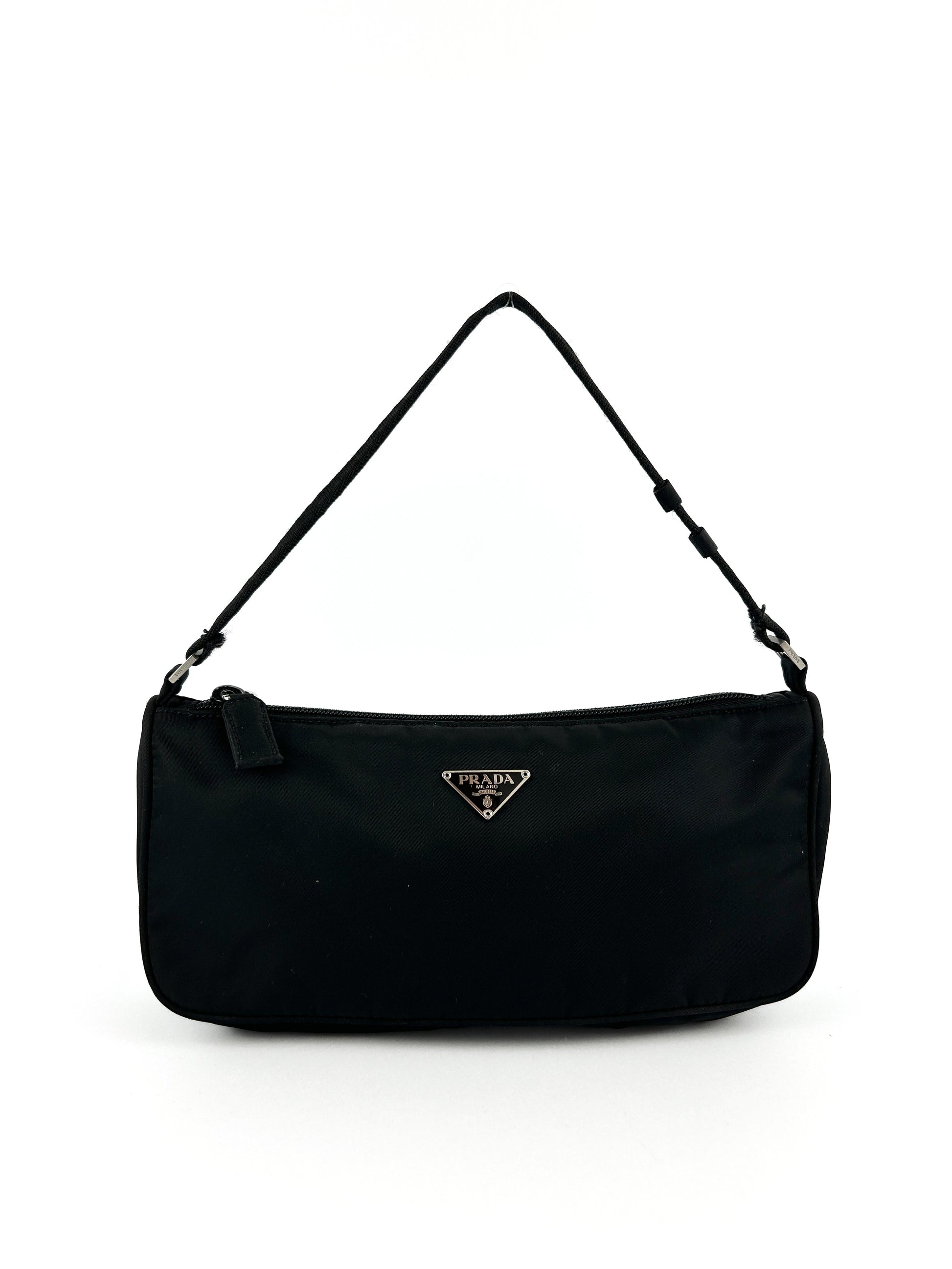 Prada Shoulder Bag Milano Nylon Black