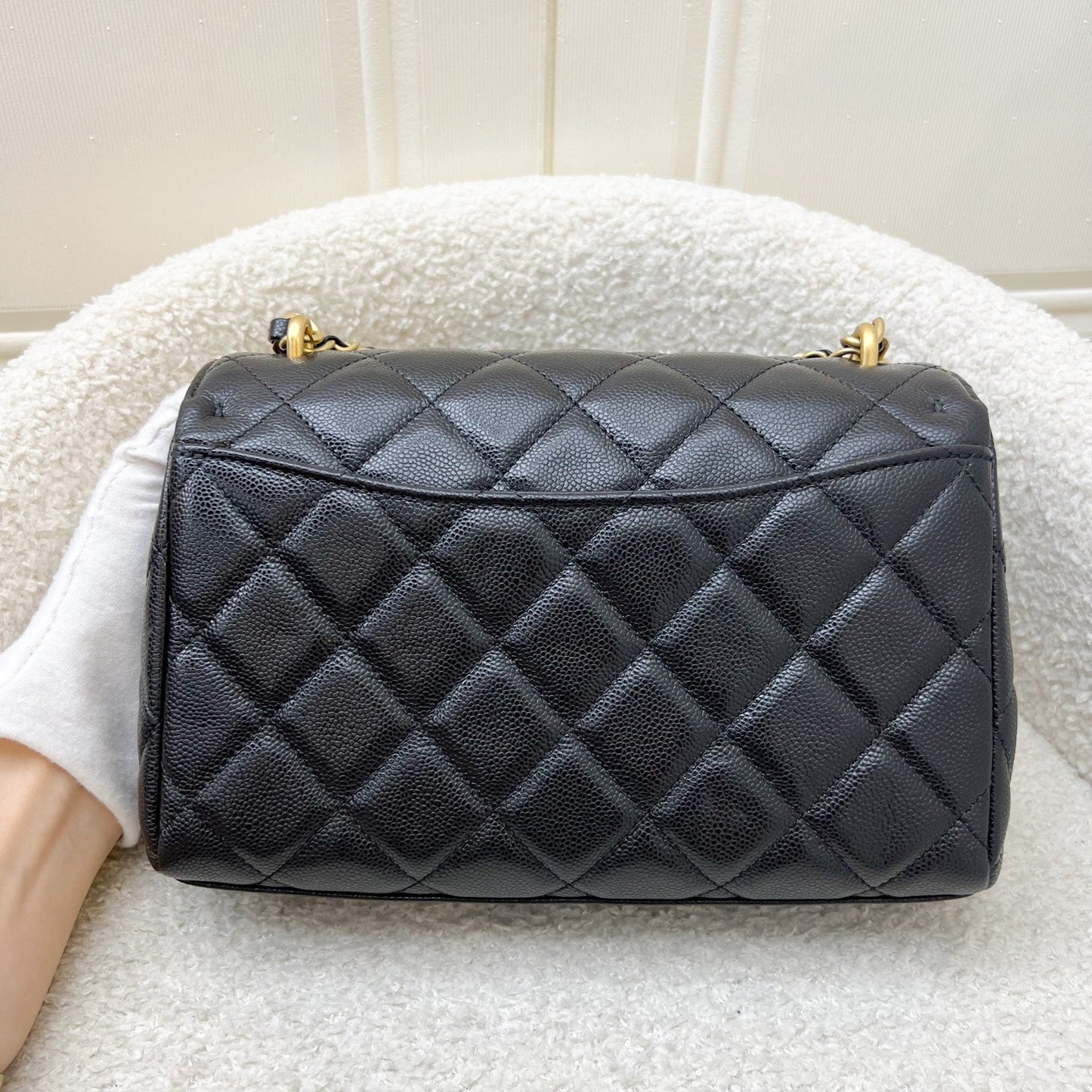 Chanel Seasonal Small / Mini Flap Bag in Black Caviar and AGHW (Model: )