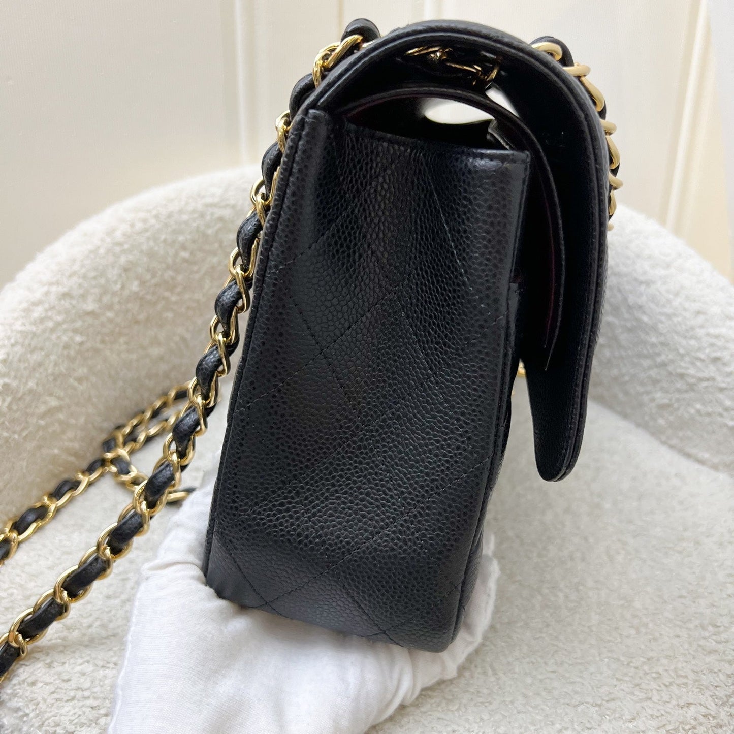 Jumbo Classic Flap DF in Black Caviar and GHW (Model: ) Accessory Signature