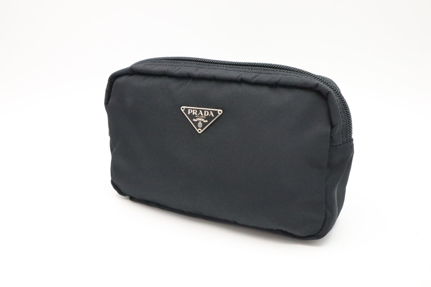 Prada Pouch In Handbag Nylon Black Travel Bag