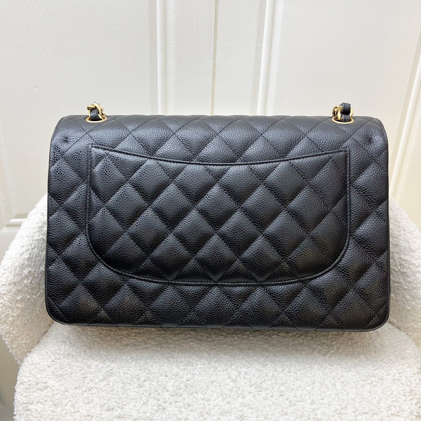 Jumbo Classic Flap DF in Black Caviar and GHW (Model: ) Accessory Signature