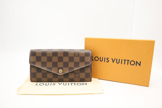 Louis Vuitton Sarah Ebene Canvas Damier Wallet Case