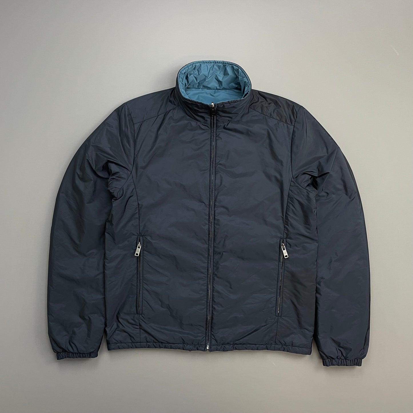 Prada Handbag Sport & Padded Harrington Bomber Jacket Nylon Blue Navy