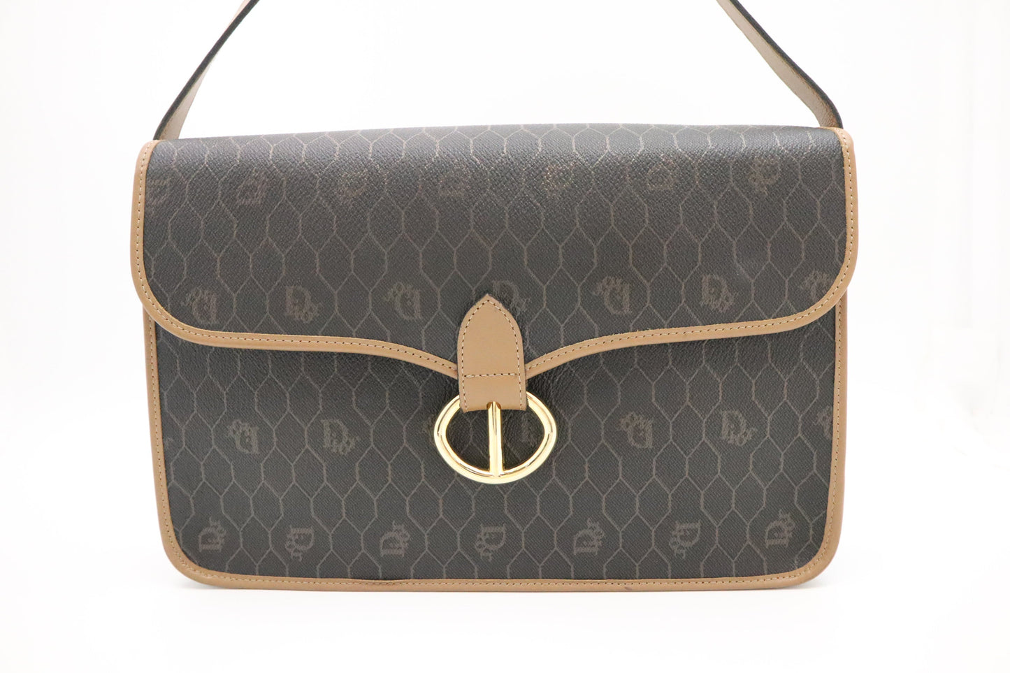Dior Shoulder Bag In Honeycomb Canvas Black Honeycomb Canvas