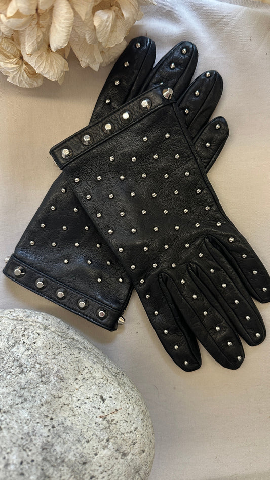 Prada Gloves Studs Black Handbag
