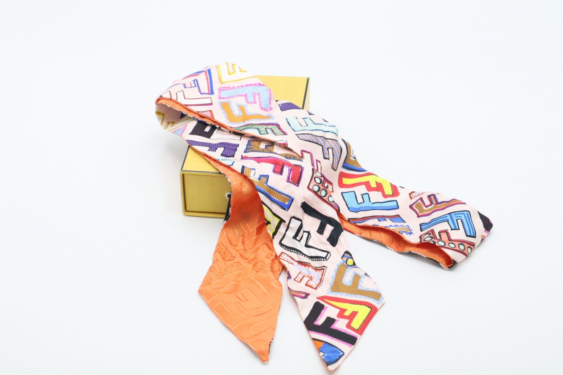 Fendi Twilly In Handbag Multicolor Scarf