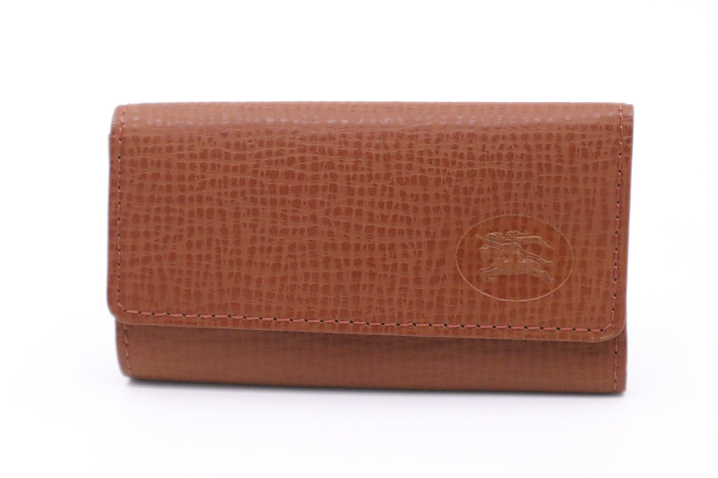 Burberry Key Case In Handbag Leather Brown Travel Bag In Brown Leather