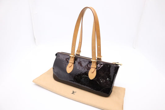 Louis Vuitton Rosewood Avenue Amarante Leather Vernis Handbag