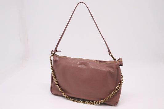 Louis Vuitton Cuir Boudoir Pochette Accessoires Leather Pink Clutch Bag