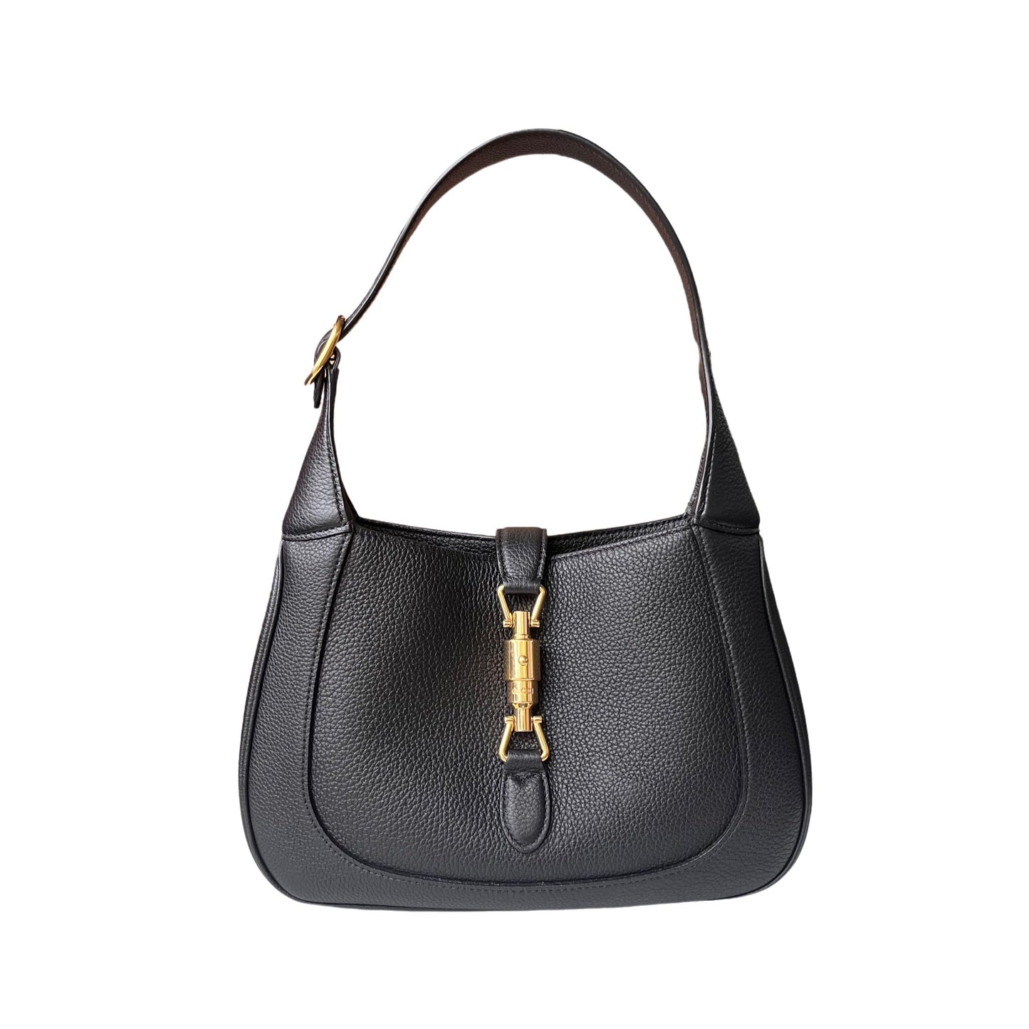 Gucci Jackie Pebbled Bag Leather Black Travel Bag