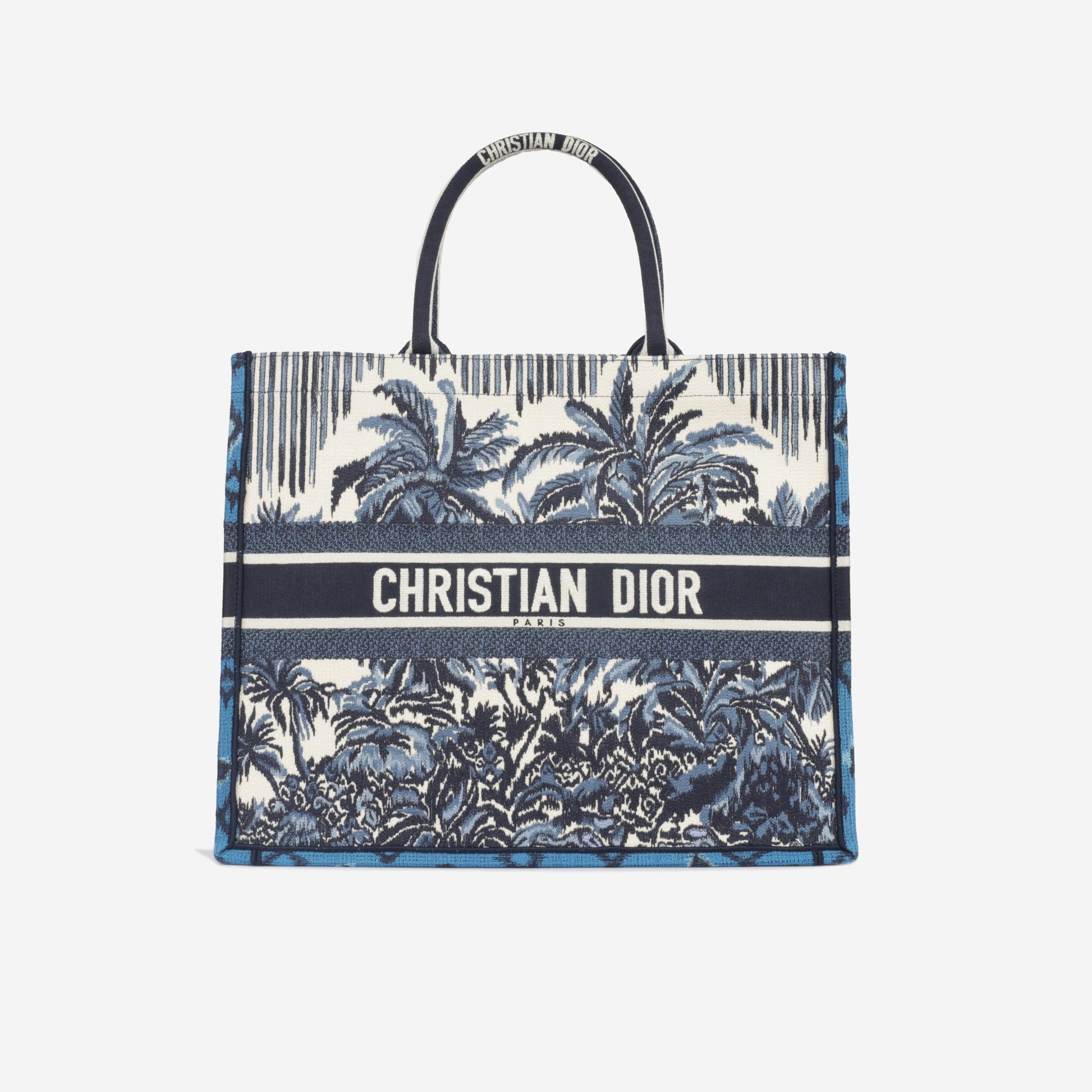 Dior Christian Book Tote Large Tote Bag Palm Toile Immaculate