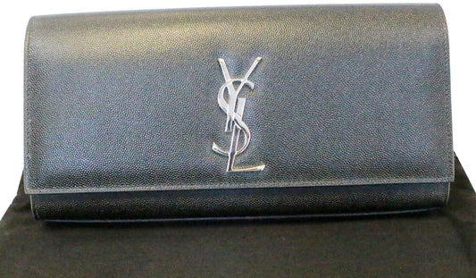YSL Saint Laurent Saint Kate Clutch Leather Black Clutch Bag