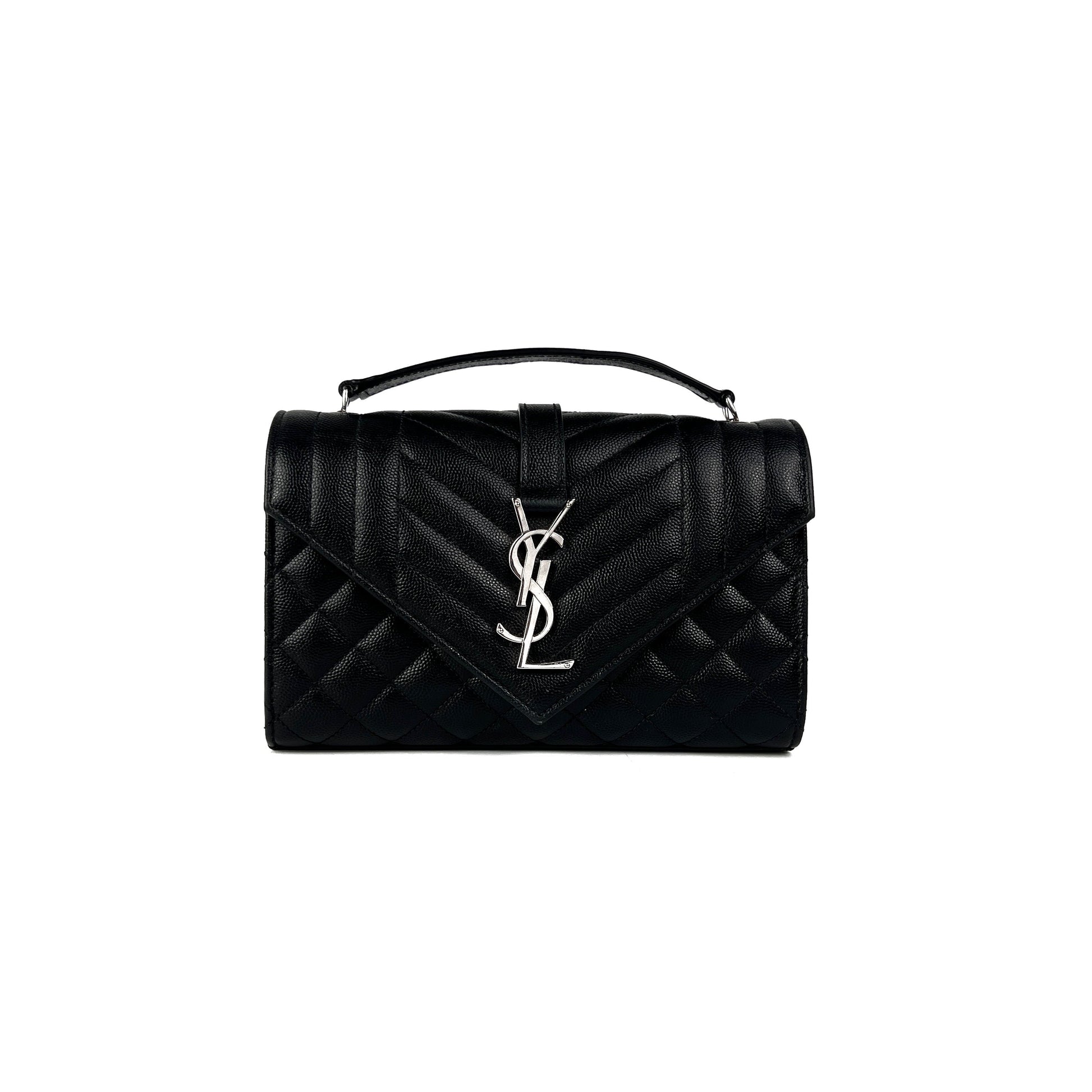 YSL Saint Laurent Envelope Crossbody Bag Black Small Flap