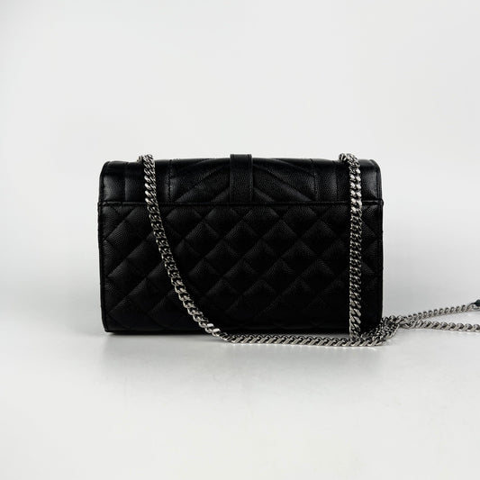 YSL Saint Laurent Envelope Crossbody Bag Black Small Flap