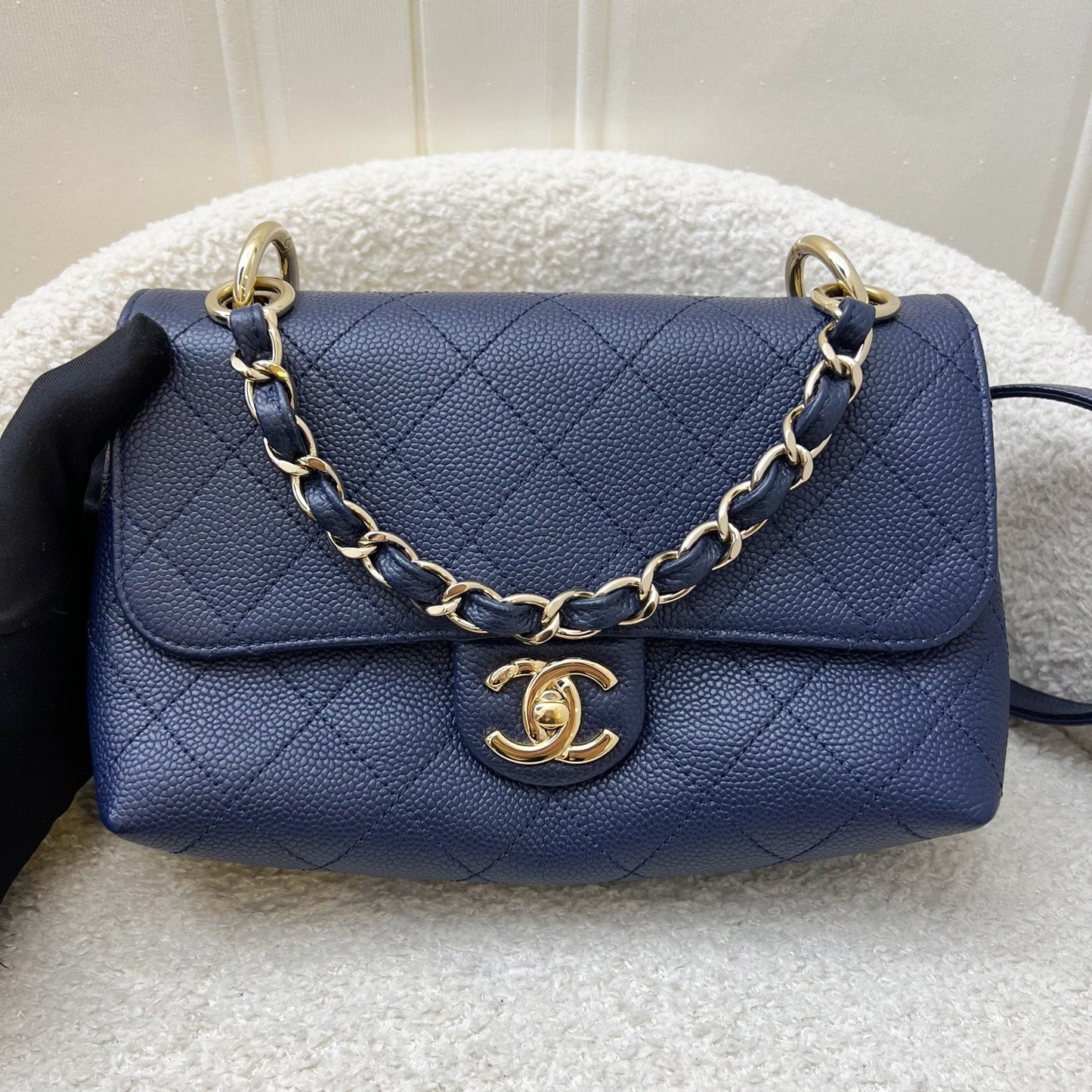 Chanel City Walk Flap in Navy Caviar and LGHW (Model: ) Accessory