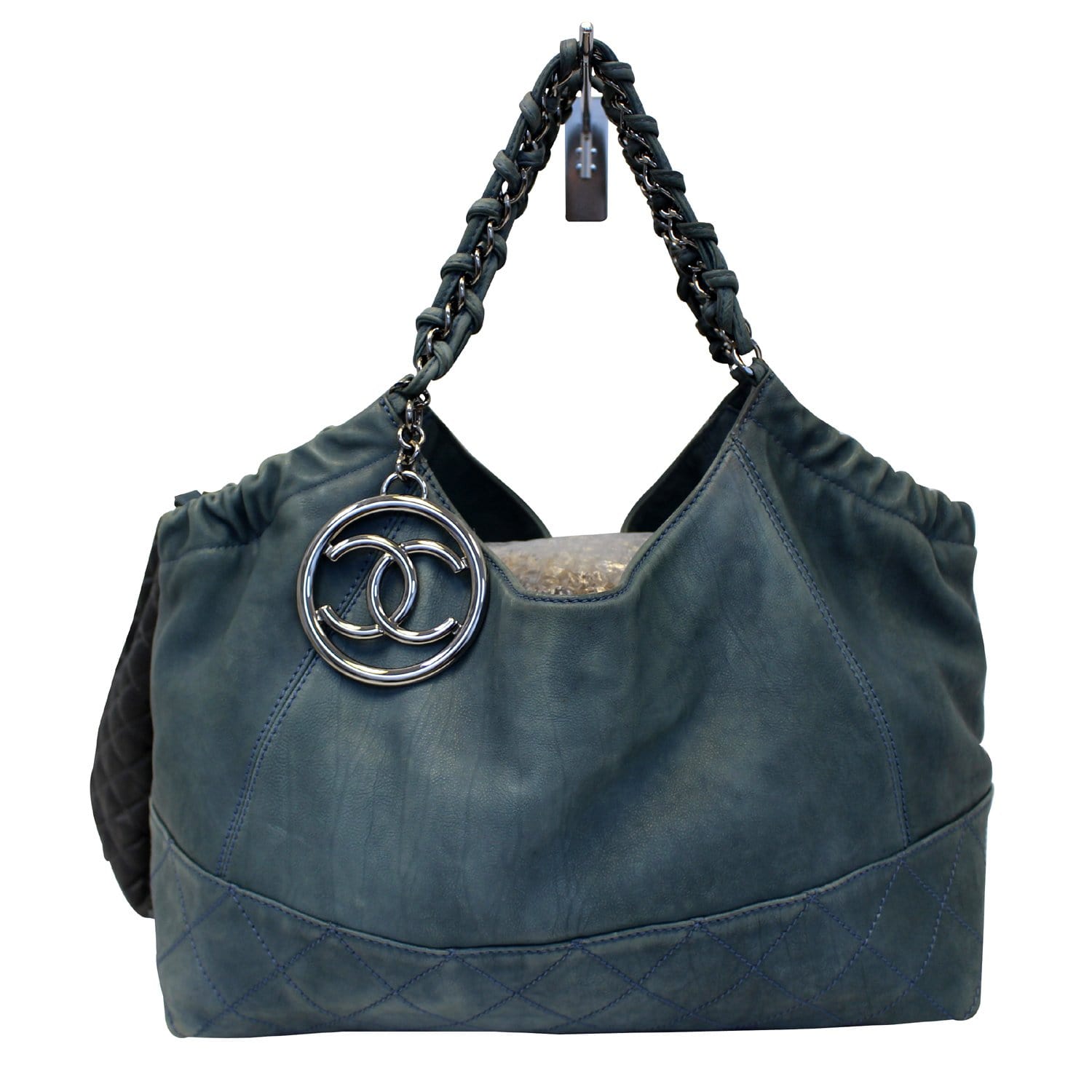 Chanel Coco Cabas Shoulder Bag Leather Denim