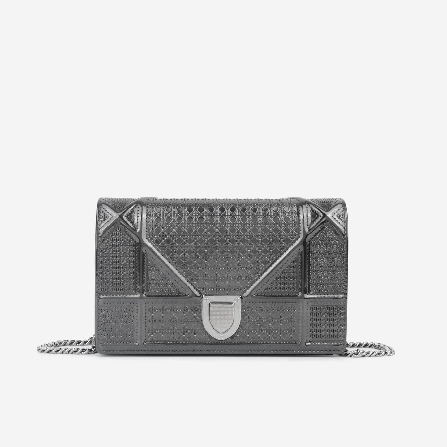 Dior Christian ama Woc Crossbody Bag Mettalic Cannage Shw